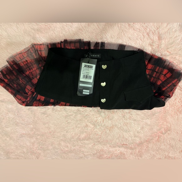 Punk Rave
Hell Girl Series Mesh Stitched Grid Skort - Picture 3 of 6